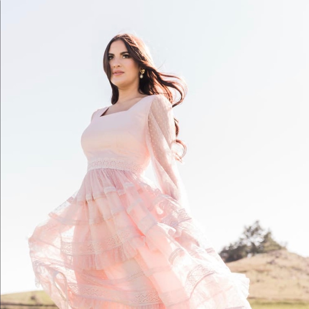 Rachel parcel tiered ruffle long sleeve la…